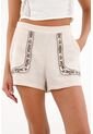 Topmark Short Con Textura Y Detalles Estampados Gris Para Mujer de topmark