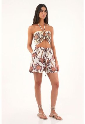 Topmark Camisa Tipo Crop Top Estampada Para Mujer