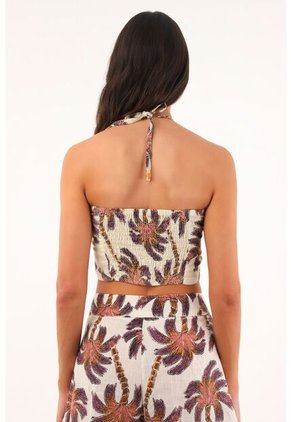 Topmark Camisa Tipo Crop Top Estampada Para Mujer