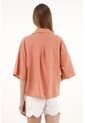 Topmark Camisa Oversize Manga Corta Naranja Para Mujer de topmark
