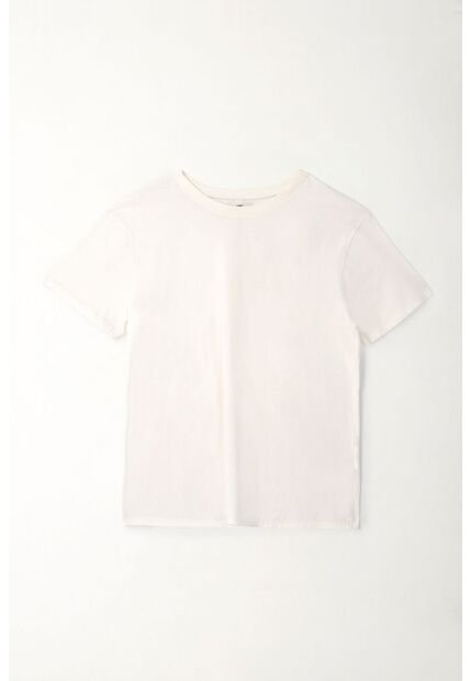 Topmark Camiseta Básica Con Aberturas En Espalda Crudo Para Mujer