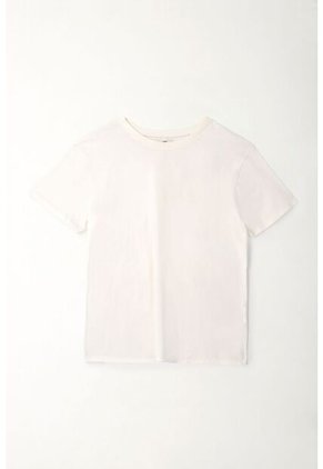 Topmark Camiseta Básica Con Aberturas En Espalda Crudo Para Mujer