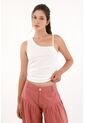 Topmark Camiseta De Tiras Asimétricas Blanca Para Mujer de topmark
