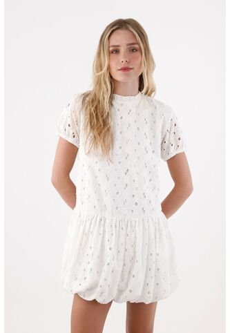 Topmark Vestido Con Ojalillo Crudo Para Mujer topmark