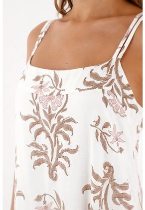 Topmark Vestido Largo De Tiras Estampado Para Mujer