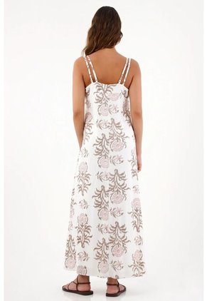 Topmark Vestido Largo De Tiras Estampado Para Mujer