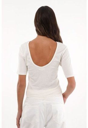 Topmark Camiseta Con Escote En La Espalda Crudo Para Mujer