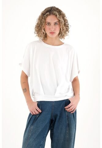 Topmark Camiseta Con Prenses En Delantero Blanca Para Mujer topmark