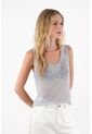 Topmark Camiseta Con Transparencia Azul Para Mujer de topmark