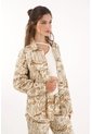 Topmark Chaqueta Amplia Con Estampado De Flores Para Mujer de topmark