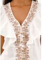Topmark Camisa Crudo Con Bolero Y Bordado Para Mujer de topmark