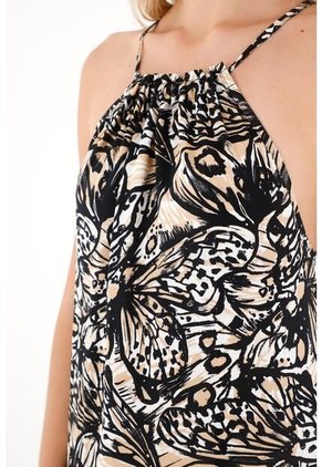 Topmark Vestido Largo Estampado Cuello Halter Para Mujer