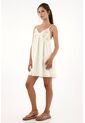Topmark Vestido Corto Con Bordado De Flores Amarillo Para Mujer de topmark