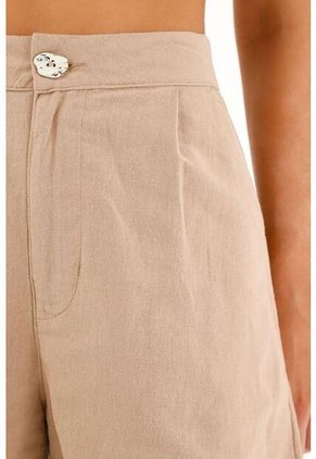 Bermuda Café De Tiro Alto Para Mujer