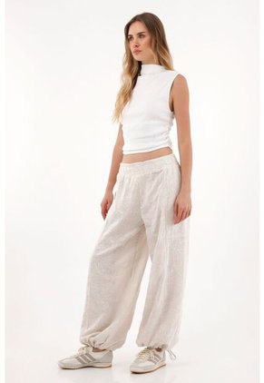 Topmark Pantalón Jogger Con Bordado A Tono Crudo Para Mujer