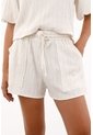 Topmark Short Con Pretina Elástica Crudo Con Diseño Limpio Para Mujer de topmark