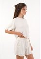 Topmark Short Con Pretina Elástica Crudo Con Diseño Limpio Para Mujer de topmark
