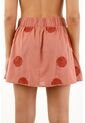 Falda Corta Rosada Con Flores Bordadas Para Mujer de topmark