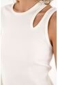 Topmark Camiseta De Una Sola Manga Crudo Para Mujer de topmark