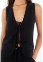 Topmark Chaleco De Tiras En Delantero Negro Para Mujer de topmark