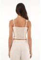 Topmark Camisa Crop De Tiras Crudo Con Acabado Suave Para Mujer de topmark