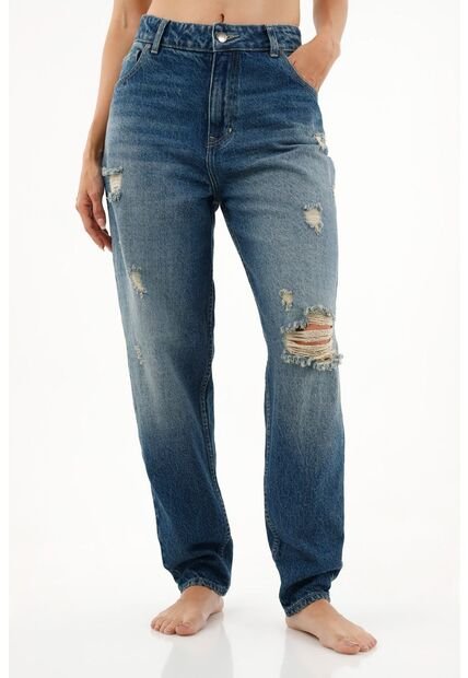 Topmark Jean Azul Mom Para Mujer