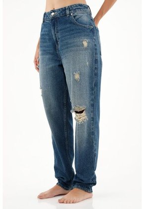 Topmark Jean Azul Mom Para Mujer