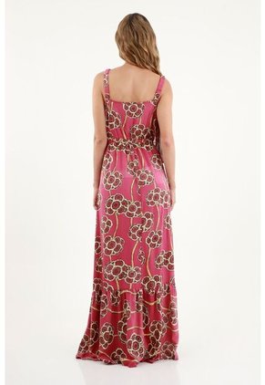 Vestido Largo Estampado Para Mujer