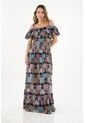 Topmark Vestido Estampado Con Boleros Decorativos Para Mujer de topmark