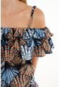 Topmark Vestido Estampado Con Boleros Decorativos Para Mujer de topmark