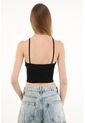Topmark Camiseta Negra De Tiras Para Mujer de topmark