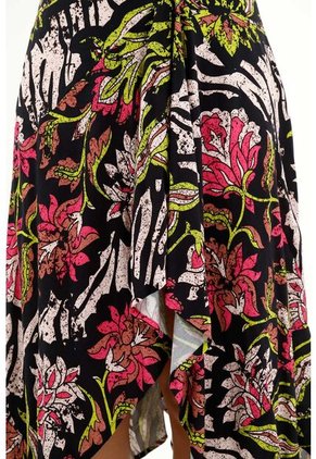 Falda Midi Estampada Para Mujer