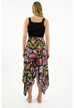 Falda Midi Estampada Para Mujer