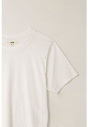 Topmark Camiseta Ajustada Acanalada Blanca Para Mujer