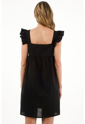 Topmark Vestido De Tiras Con Bolero Negro Para Mujer