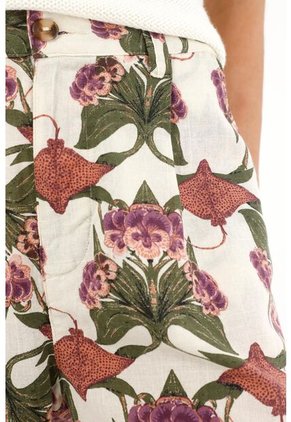 Topmark Bermuda Tiro Alto Estampada Para Mujer