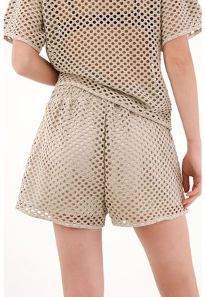 Topmark Short Tipo Malla Café Para Mujer