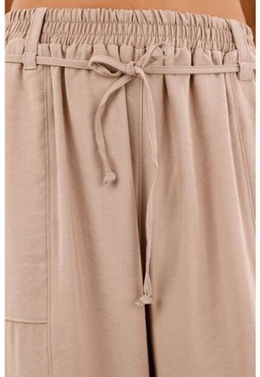 Pantalón Wide Leg Con Pretina Elástica Para Mujer