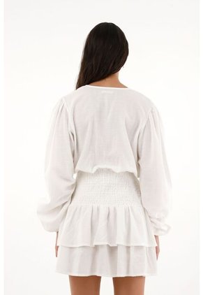 Topmark Vestido Corto Estampado Manga Larga Para Mujer