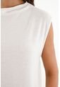 Camiseta Blanca Con Ruedo Asimétrico Para Mujer de topmark