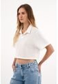 Topmark Camiseta Crop Amplia Crudo Para Mujer de topmark