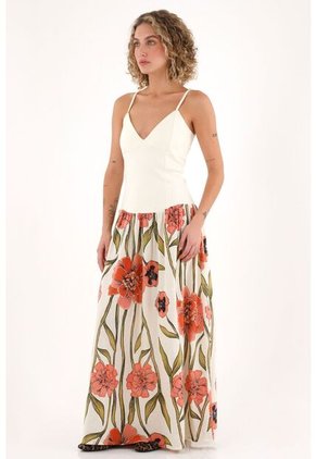 Topmark Vestido Largo Con Estampado De Flores Para Mujer