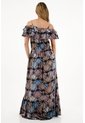 Topmark Vestido Estampado Con Boleros Decorativos Para Mujer de topmark