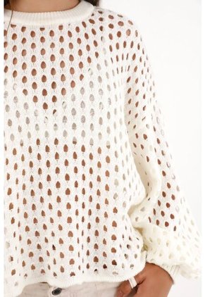 Topmark Buzo Tejido De Silueta Amplia Crudo Para Mujer