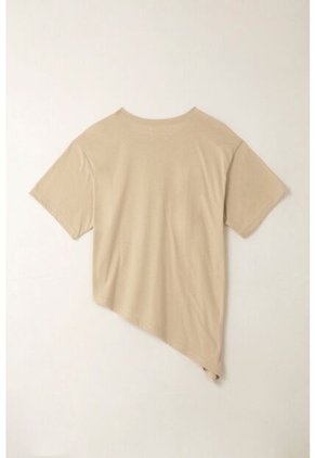 Topmark Camiseta Con Ruedo Asimétrico Café Para Mujer