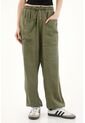 Topmark Pantalón Oversize Con Pretina Elástica Verde Para Mujer de topmark