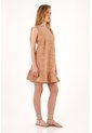 Topmark Vestido Corto Café De Tiras Y Bolero En Ruedo Para Mujer de topmark