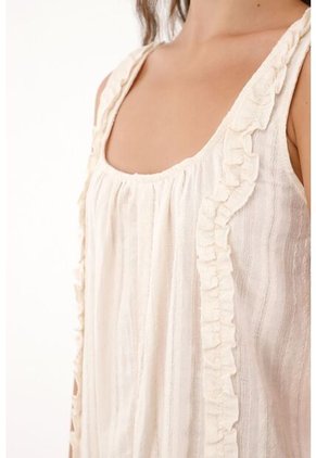 Topmark Enterizo Corto Tipo Mono Crudo Para Mujer