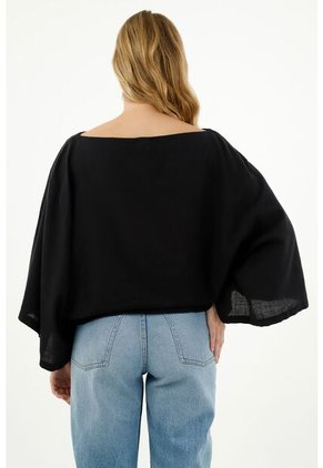 Camisa Oversize Negra Para Mujer