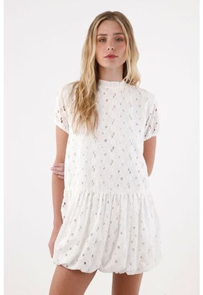 Topmark Vestido Con Ojalillo Crudo Para Mujer